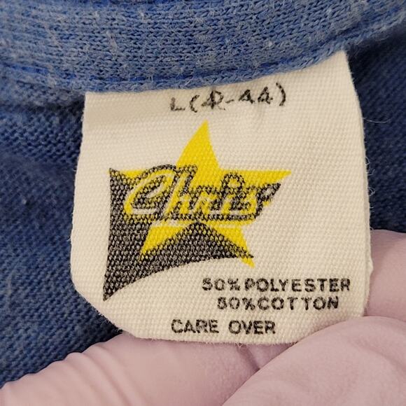 Vintage 80s Royals Bleached Shirt Women Large 20x25 Blue USA - Picture 5 of 13